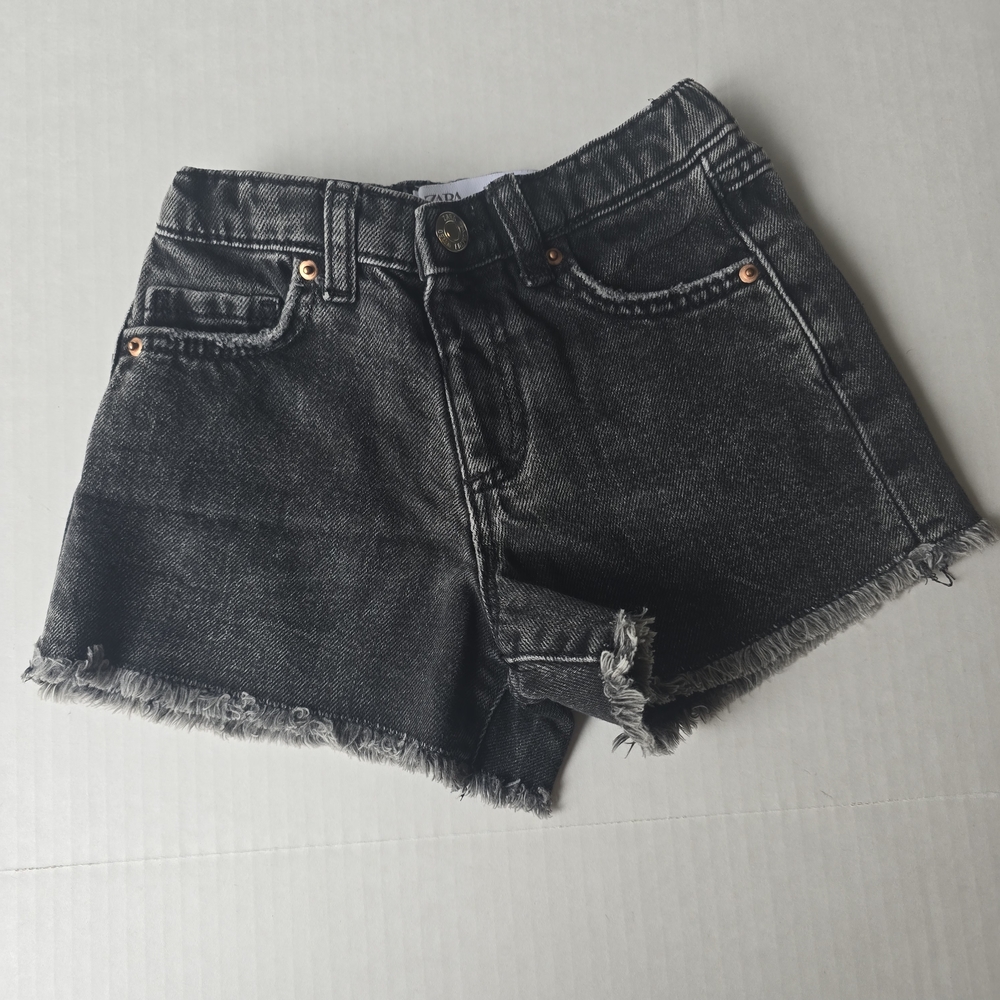 Zara Dark Black Jean Shorts